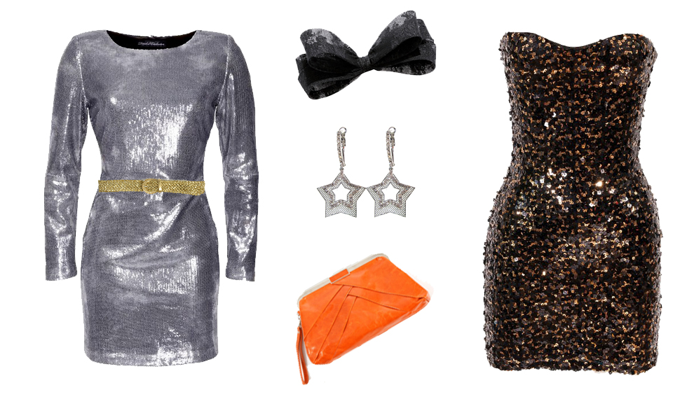 nightfiver Sukienki i kokarda H&M, pasek i kolczyki Stereo, torebka Simple